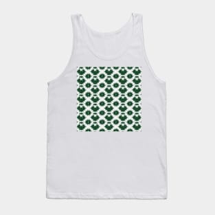 Peacock feather pattern 4 - dark green version / white background Tank Top